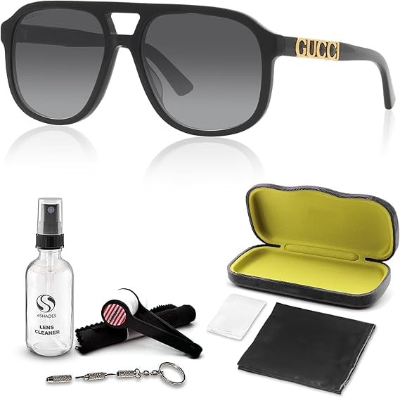 Gucci GG1188S Designer Sunglasses: Elegant Pilot Frame Eyewear with Premium eSHADES Kit - Epitome of Luxury and Style